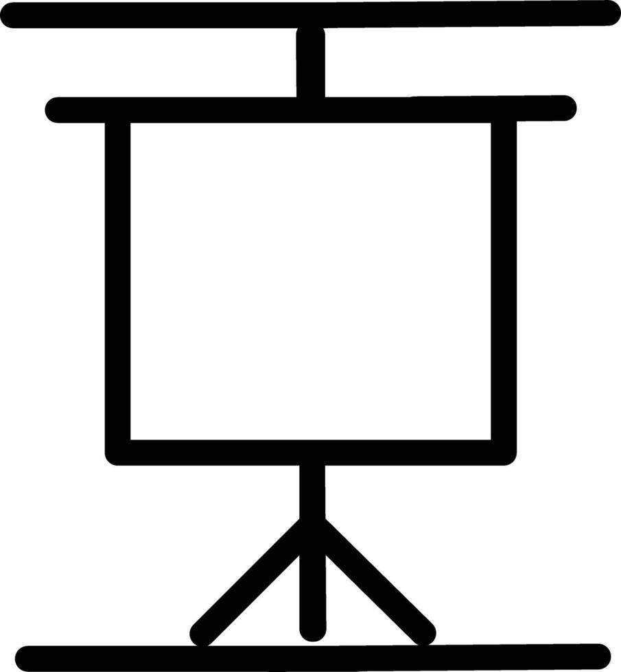 Blank white presentation board stand icon sign illustration. Fit for education message. vector