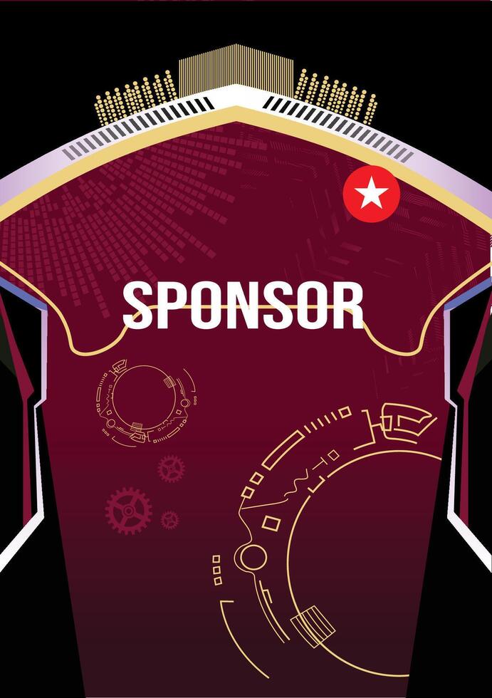 jersey sport design template vector
