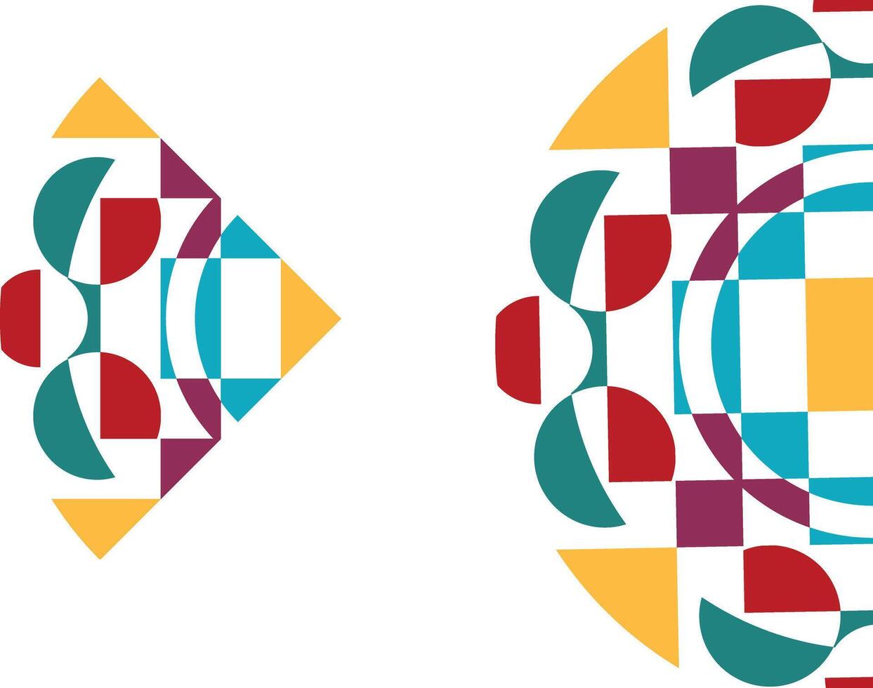 Abstract Colorful Geometric Elements vector