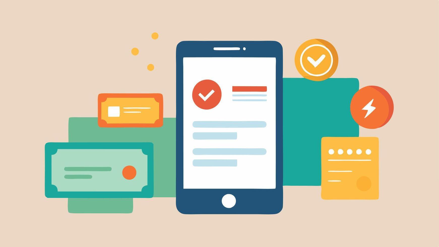 An oldfashioned notification of bank fees pinned on a bulletin board contrasted with a userfriendly budgeting app interface on a smartphone that shows financial health and. vector