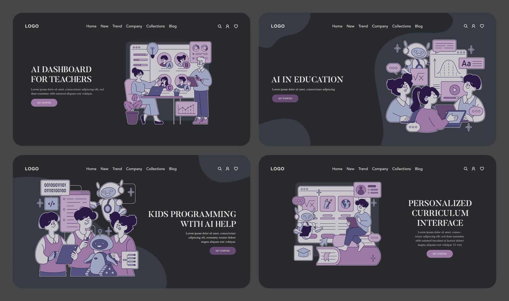 AI education dashboard for teachers vector