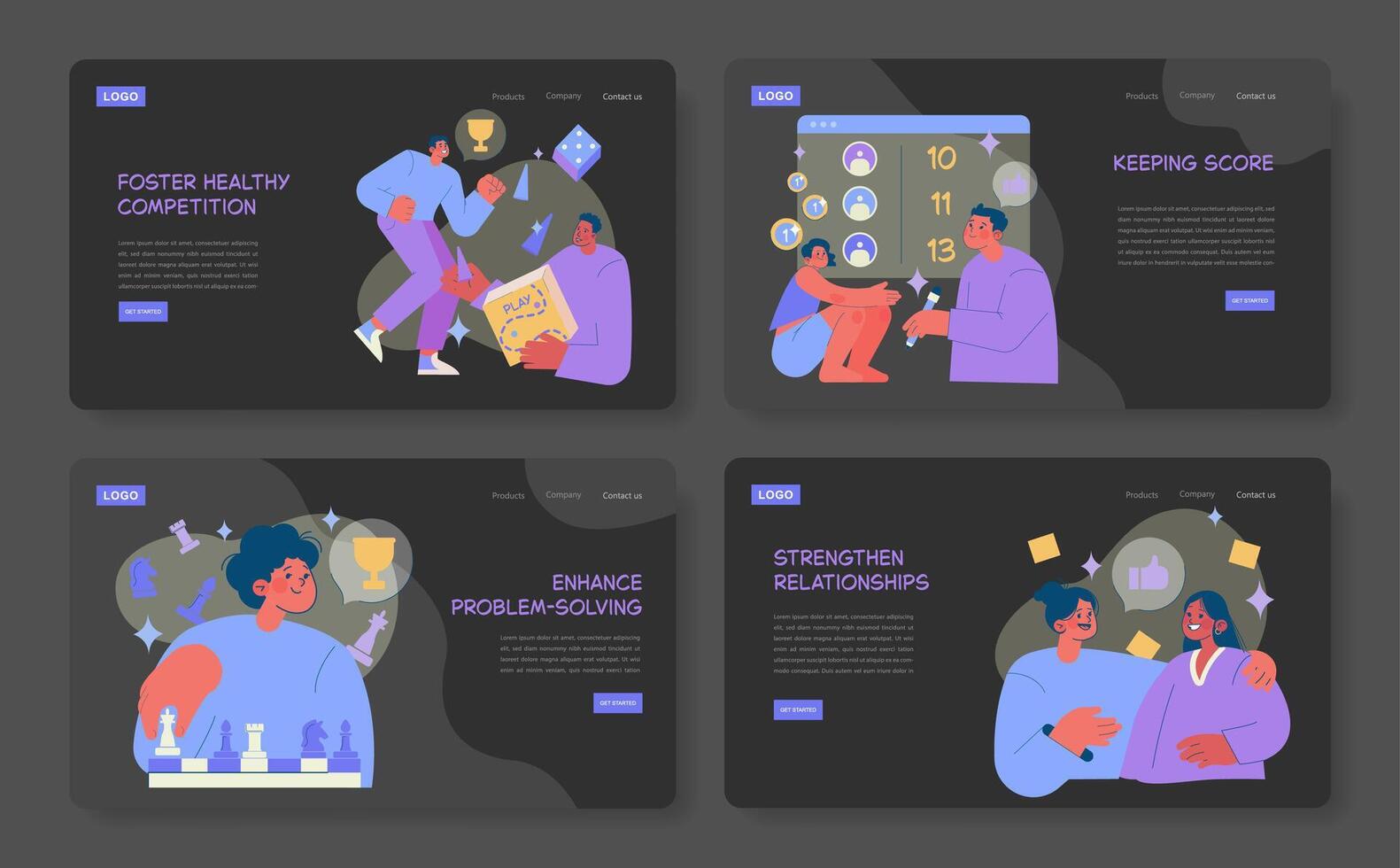 Engaging Game Night and Friendly Competition Illustration vector