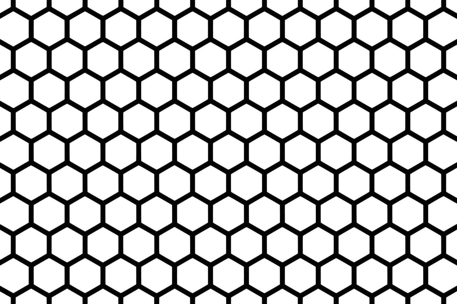 Black and white hexagonal geometric pattern background vector