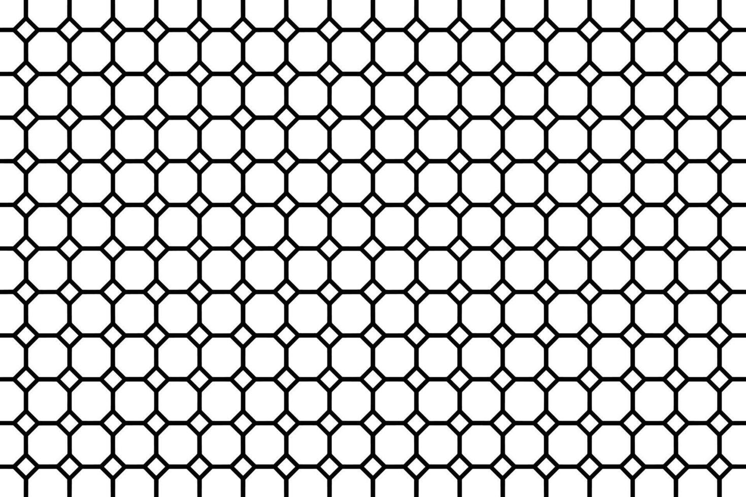 Geometric pattern of octagons and squares on a white background vector