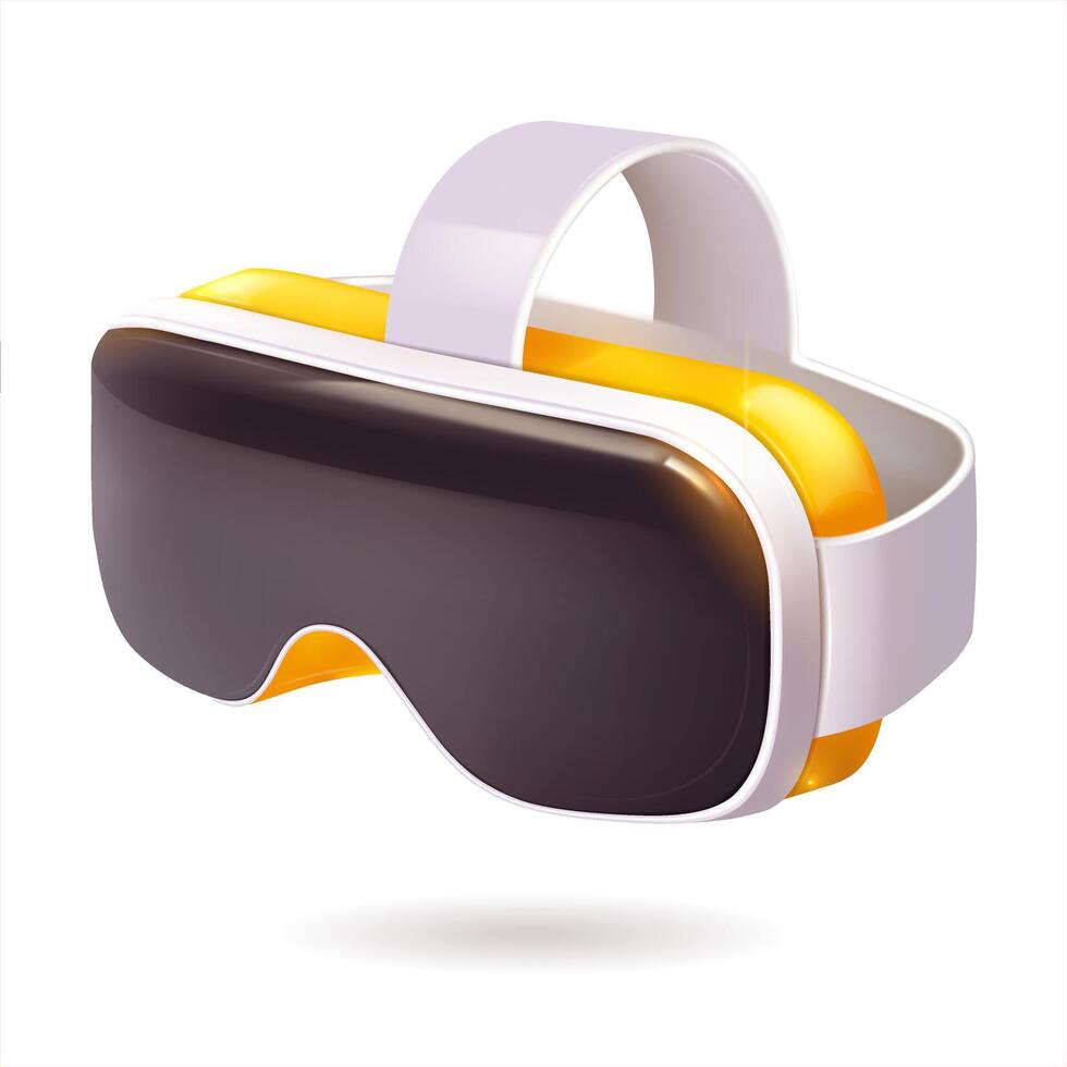 Virtual reality headset for gaming vector