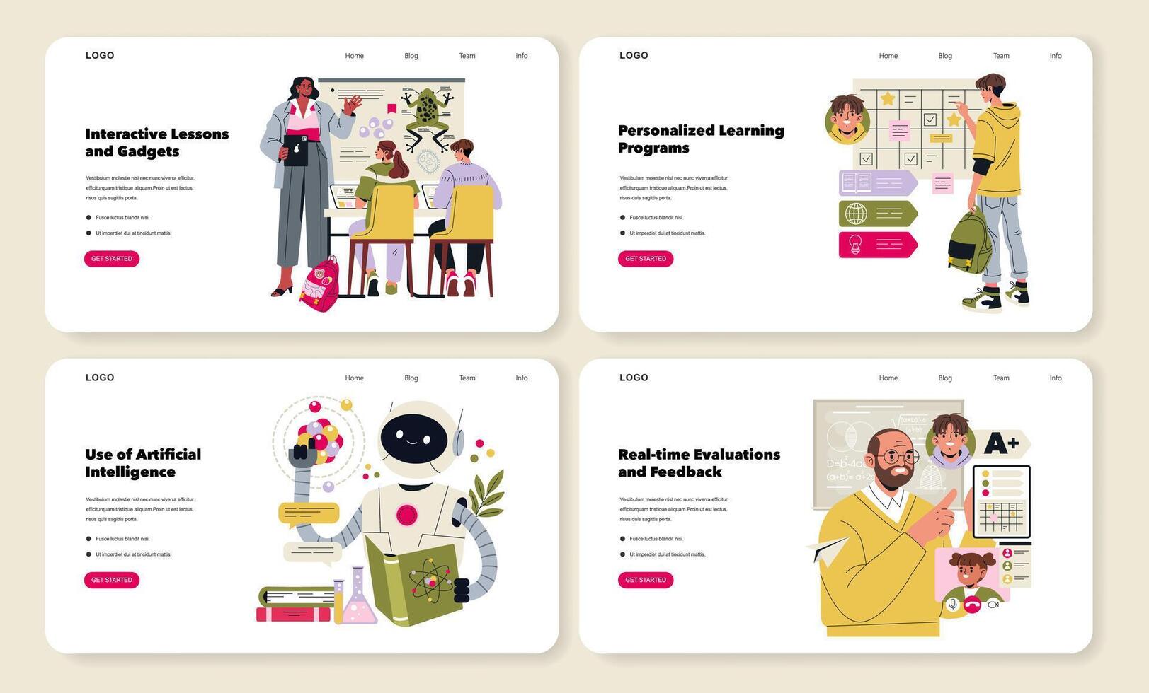 Interactive Learning Tools and Personalized Education vector