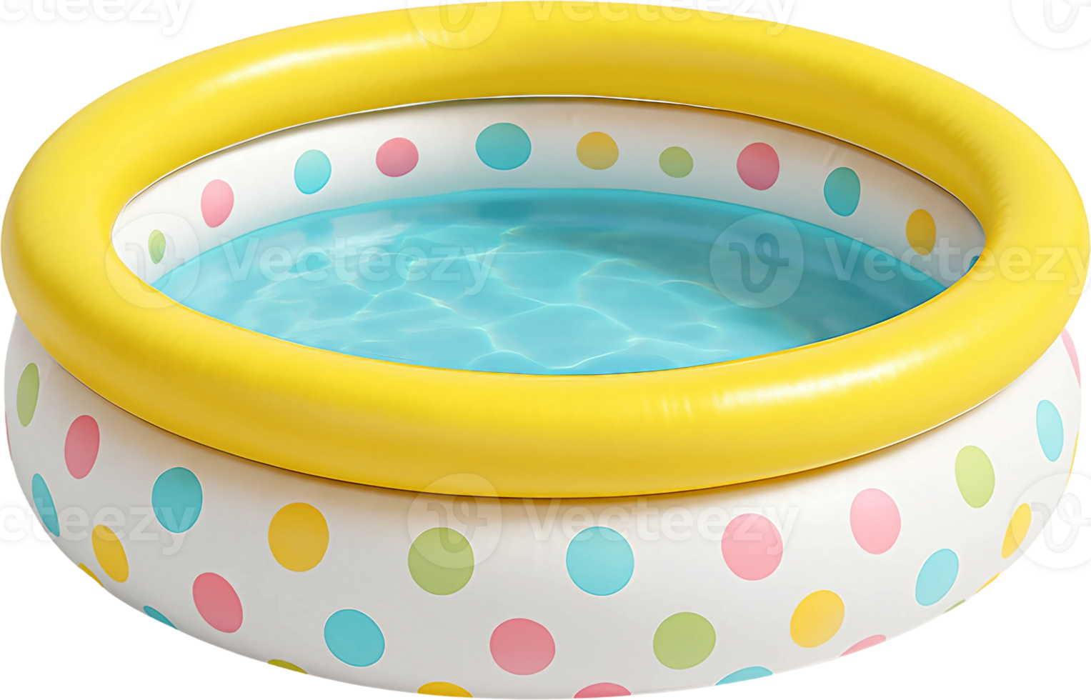 A yellow and pink polka dot pool with a yellow and pink polka dot pattern png