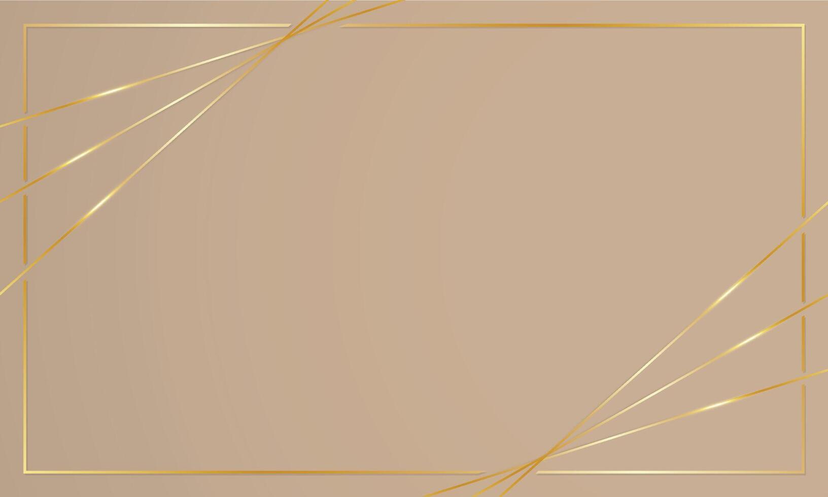 Abstract background low poly golden lines with beige colour background, empty blank space vector