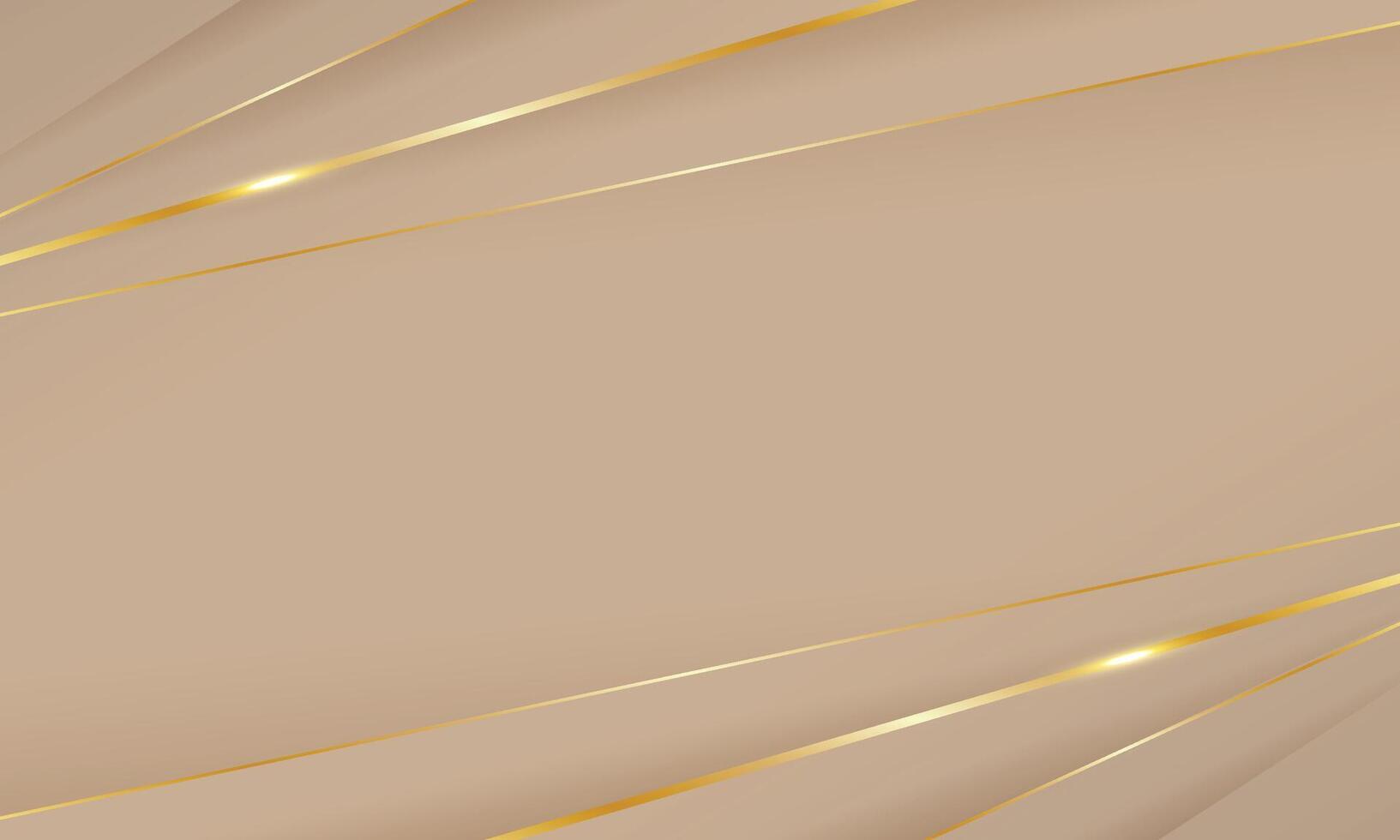 Abstract beige background with diagonal low poly golden lines vector