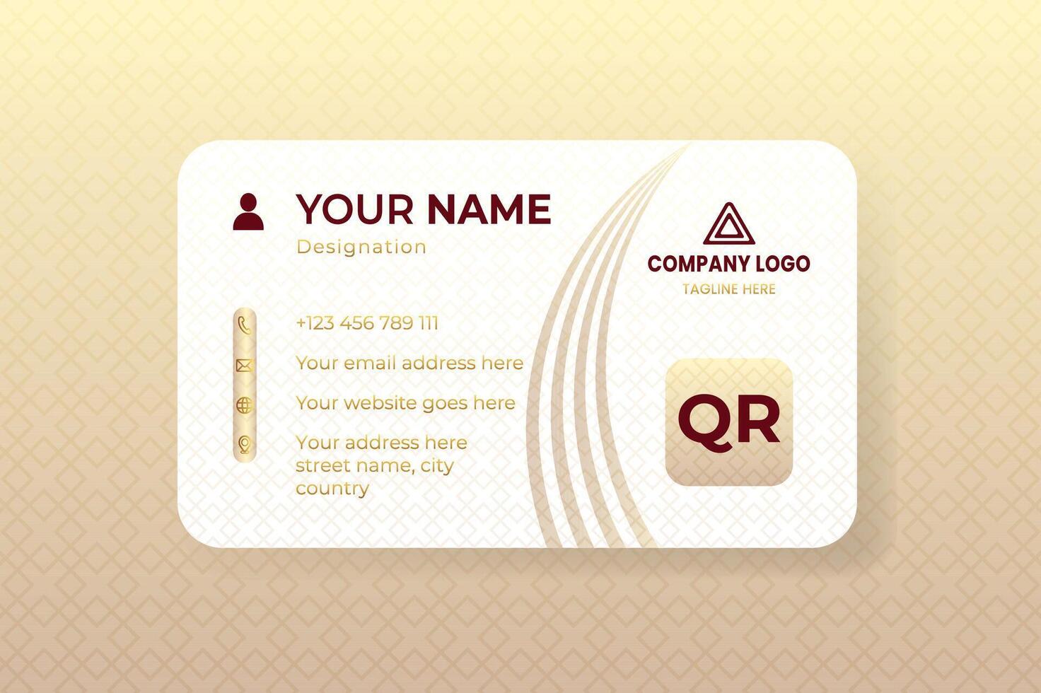 Golden Luxury Modern Business Card Design Template vector