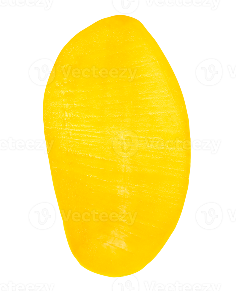 A half of ripe mango fruit isolated with clipping path in file format png