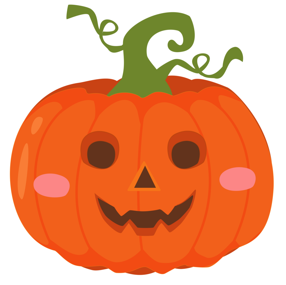 Cute Scary pumpkin with glowing face. Perfect for Halloween decorations, party invites, or spooky themed designs. png