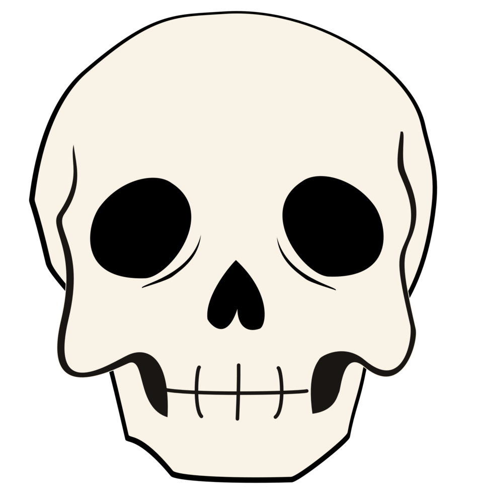 Cute Halloween skull clipart png