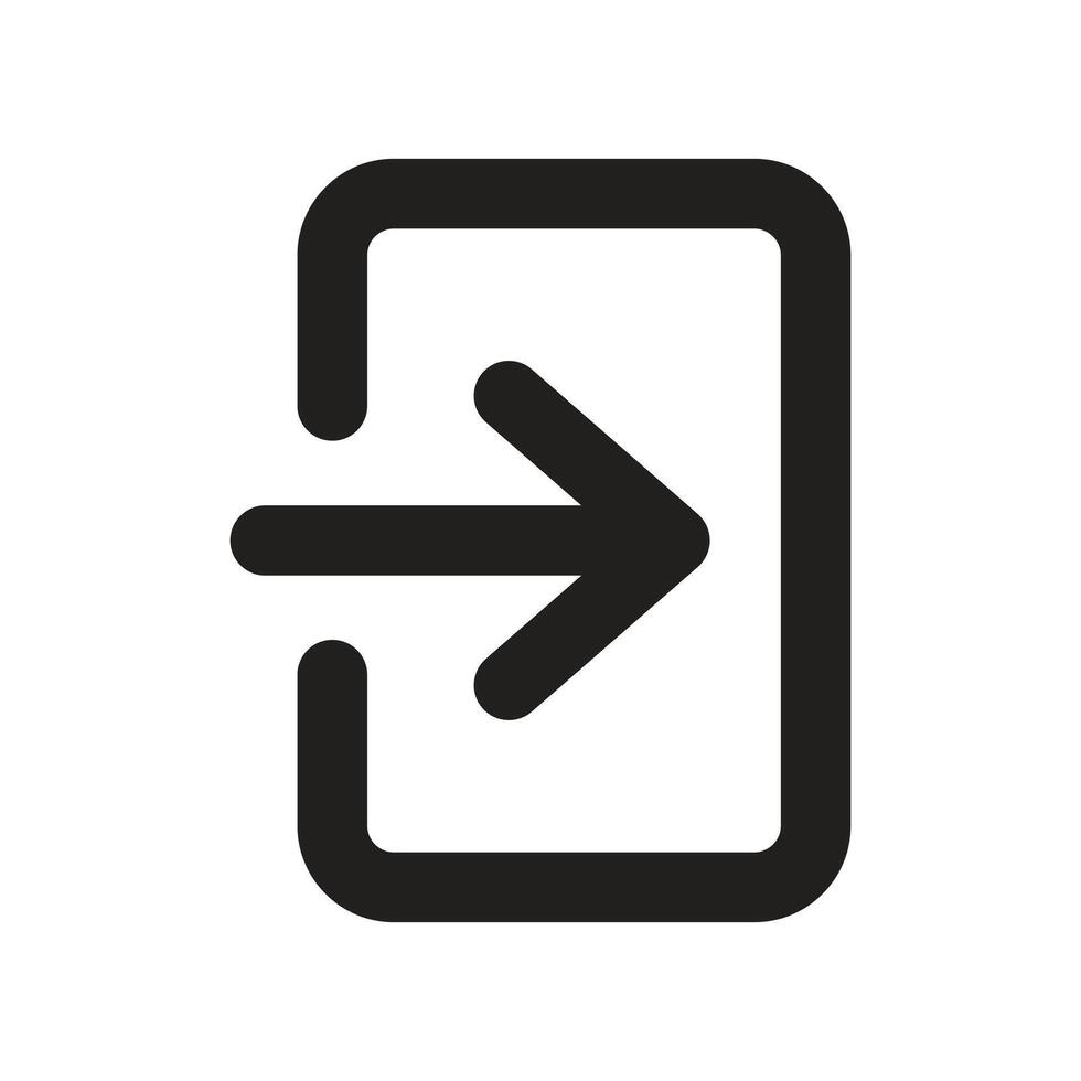 Enter Navigation Lineart Icon vector