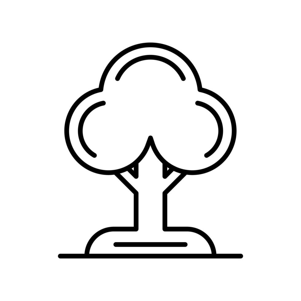 Nature tree Lineart Icon for eco-friendly projects and web design elements vector