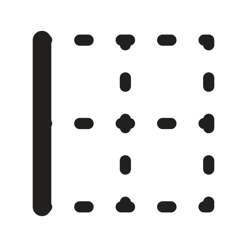 Lineart Icon left border. Typographic and Paragraph Tools for UI, Apps, and Web Design. vector
