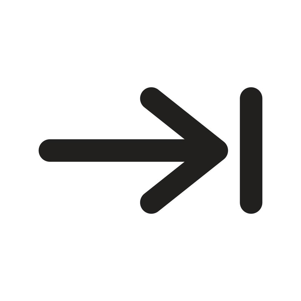 Dead End Navigation Lineart Icon vector