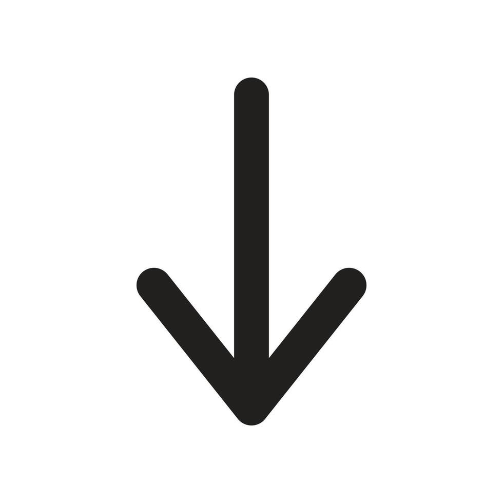 Down Navigation Lineart Icon vector