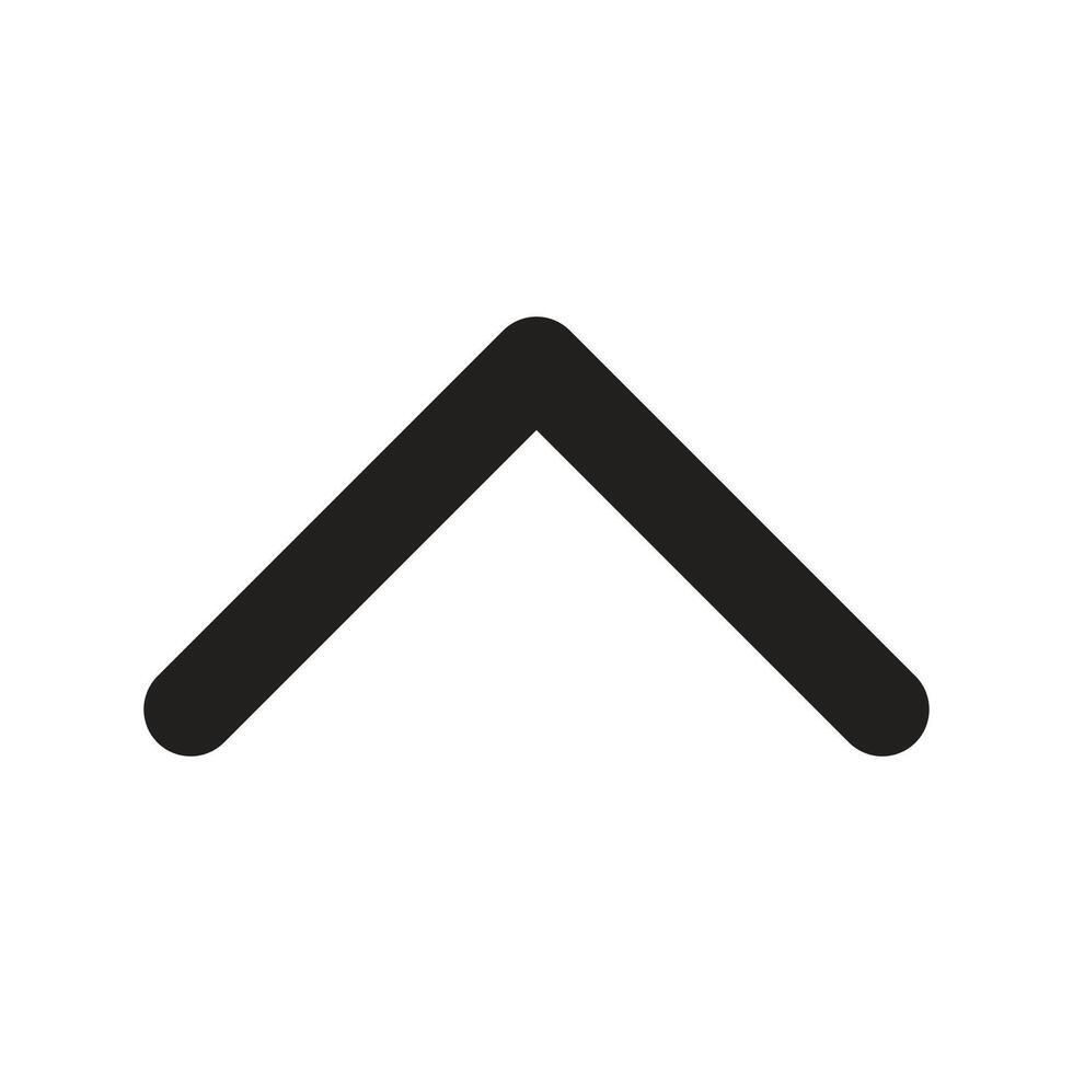 Chevron Up Navigation Lineart Icon vector