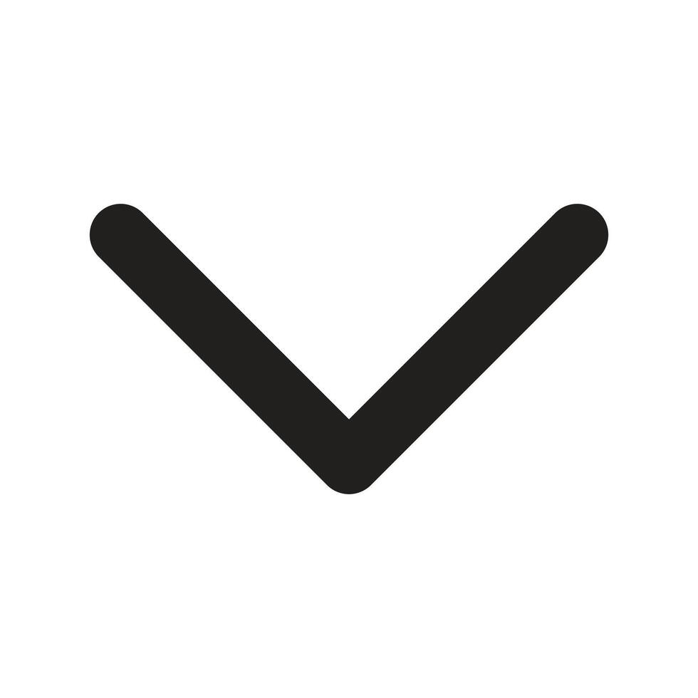 Chevron down Navigation Lineart Icon vector