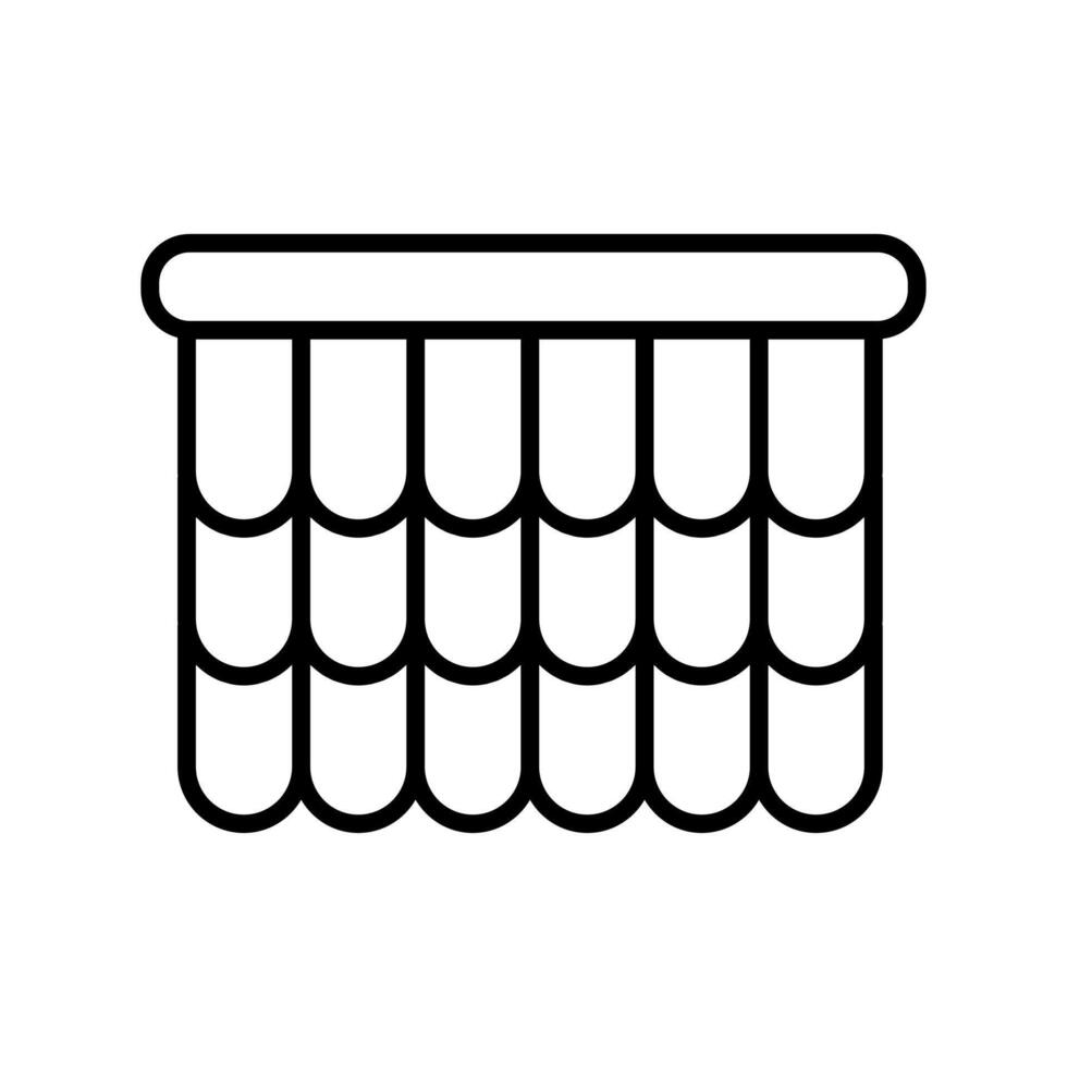 Lineart Icon roof tiles for property management and housing service branding vector