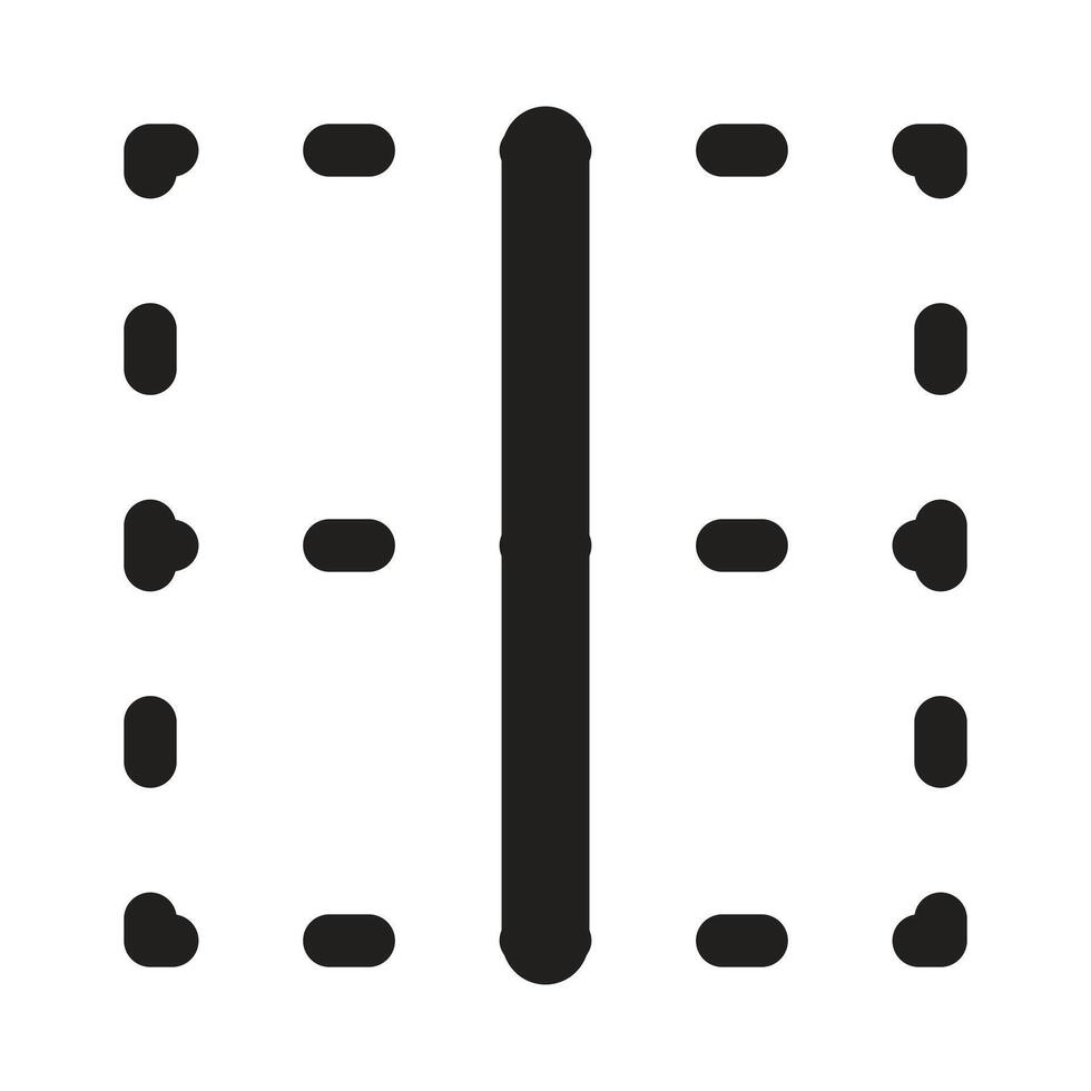 Lineart Icon vertical border. Typographic and Paragraph Tools for UI, Apps, and Web Design. vector
