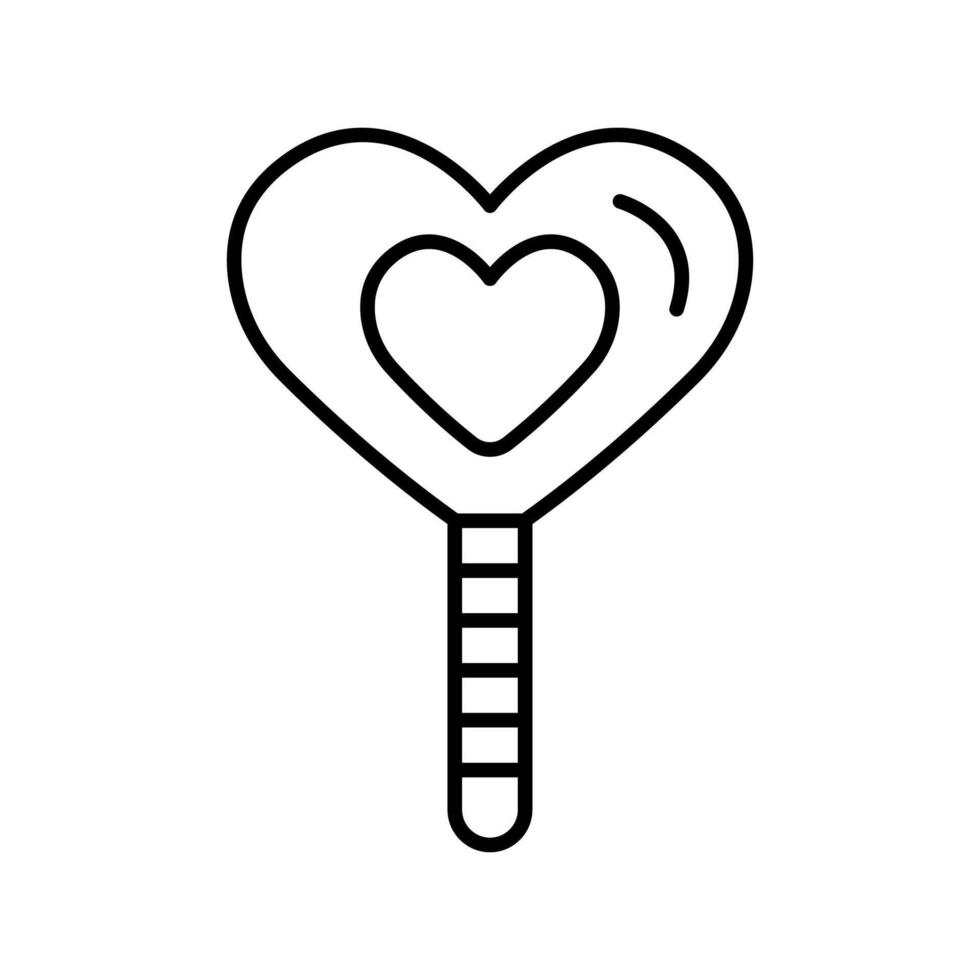 Lineart Icon love candy for festive cards invitations and social media vector