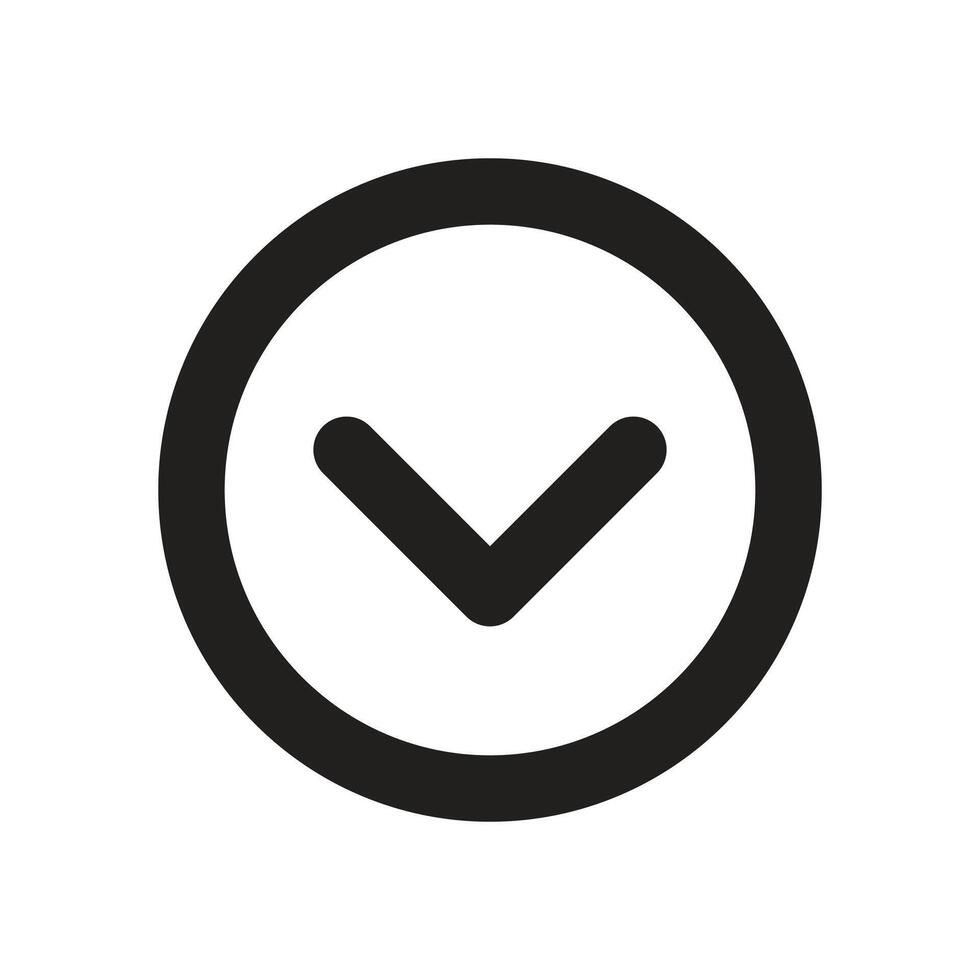 Dropdown Navigation Lineart Icon vector