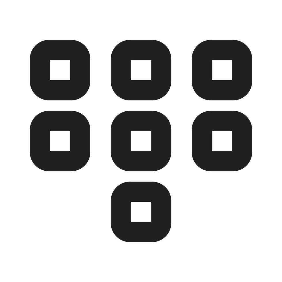 Lineart Icon dialpad. Typographic and Paragraph Tools for UI, Apps, and Web Design. vector