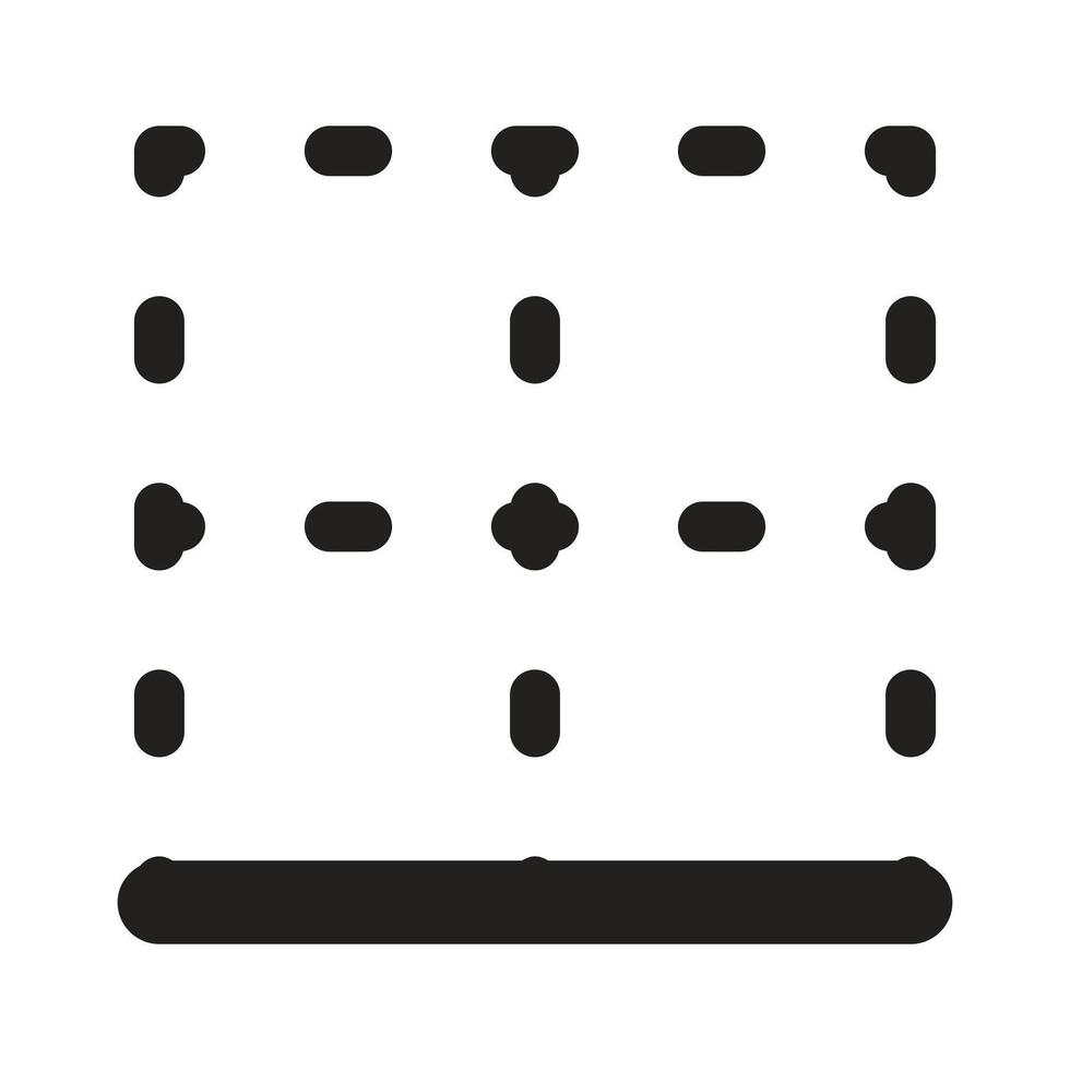 Lineart Icon bottom border. Typographic and Paragraph Tools for UI, Apps, and Web Design. vector