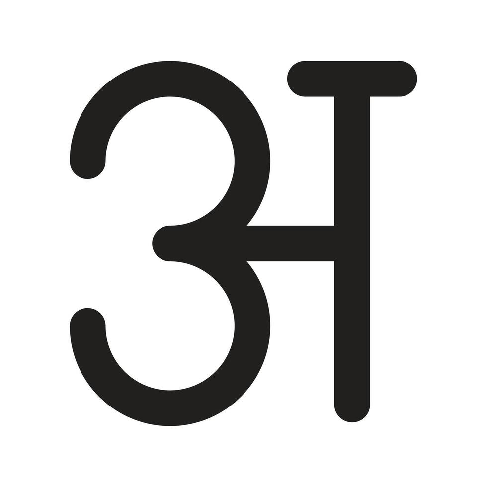 Lineart Icon hindi language. Typographic and Paragraph Tools for UI, Apps, and Web Design. vector