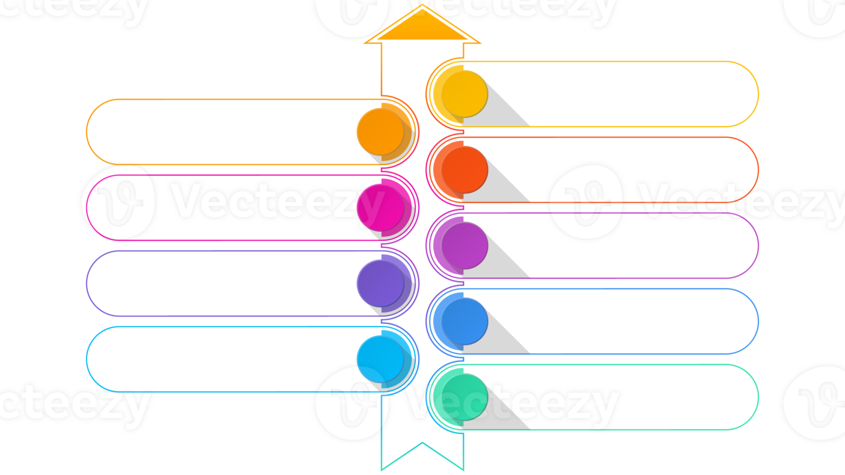 9 infographic, Arrow concept. png