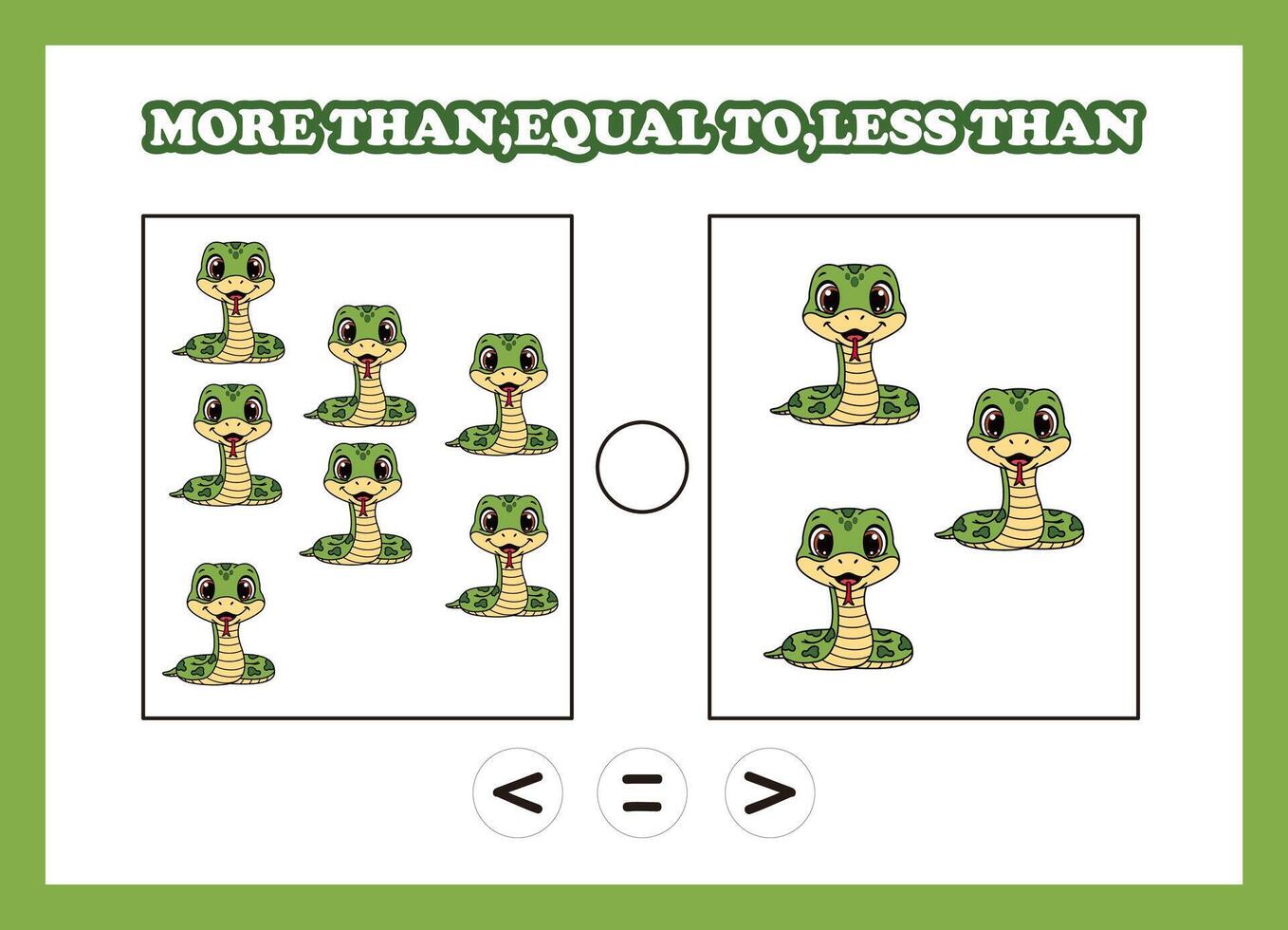 Snakes representing math concepts vector