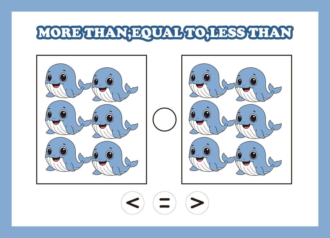 Whales illustrating math concepts vector