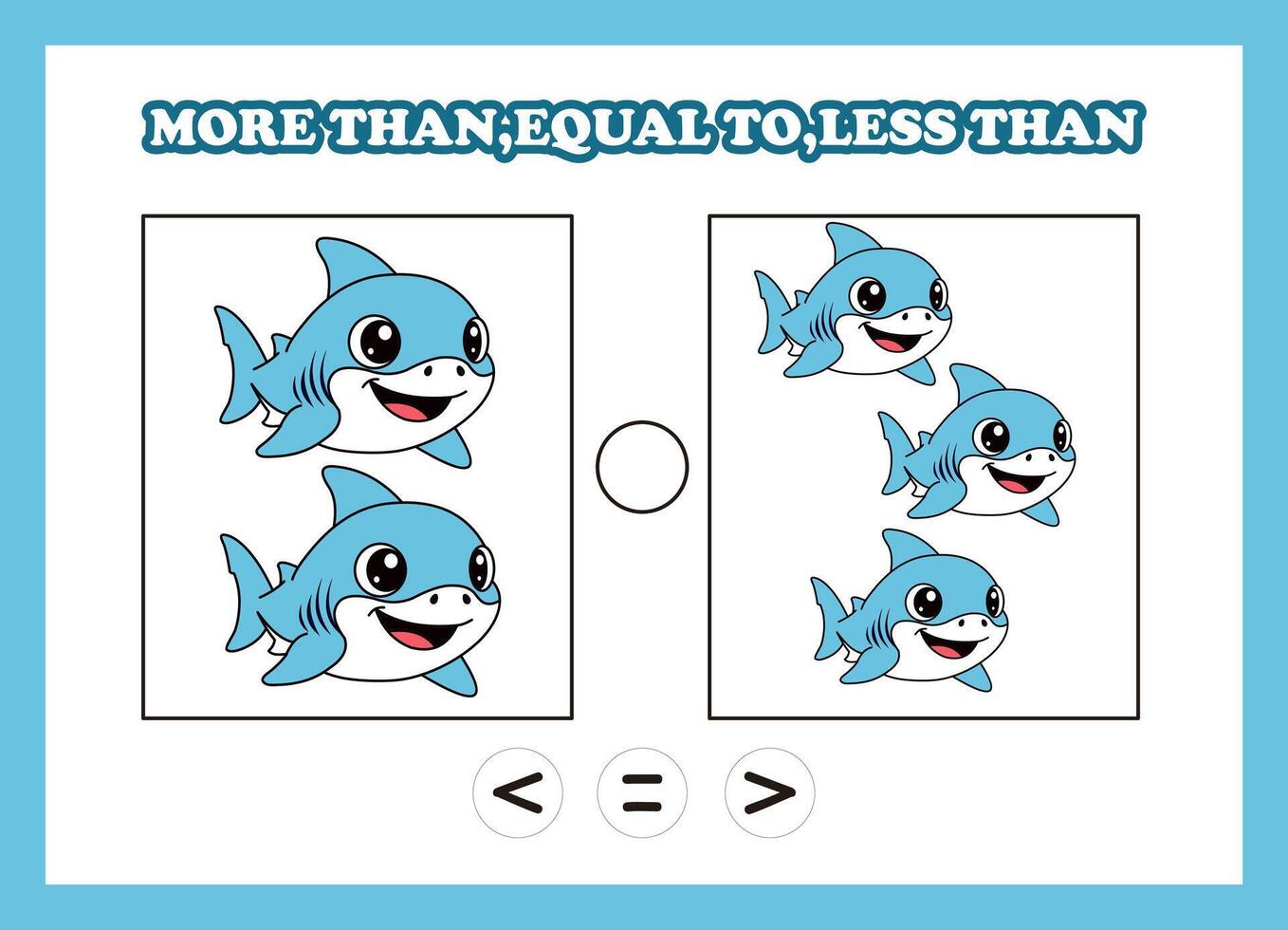 count animal shark more than equal to less than vector