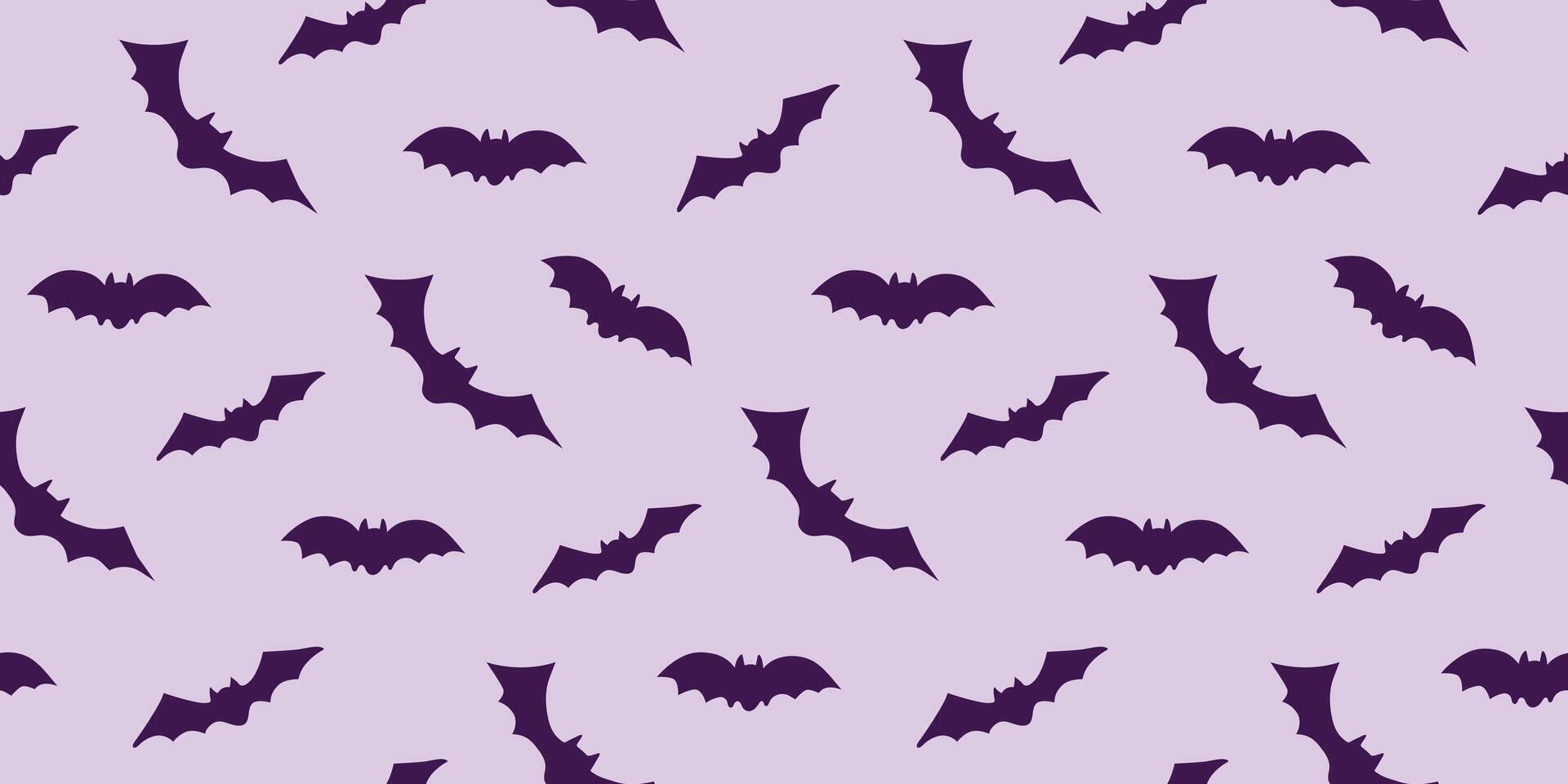 Seamless pattern with bats for Halloween decor vector