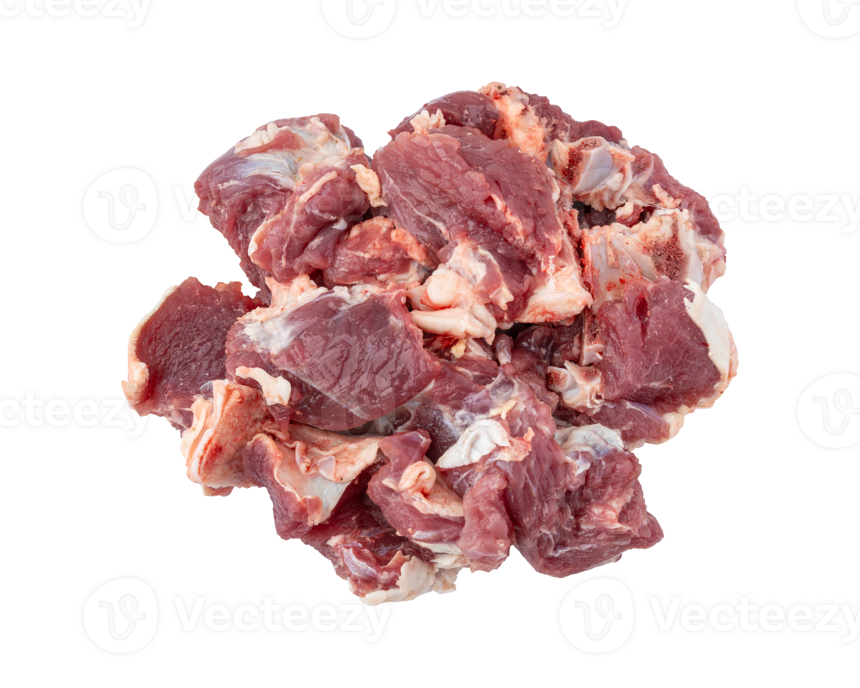 Raw beef meat isolated on transparent background png