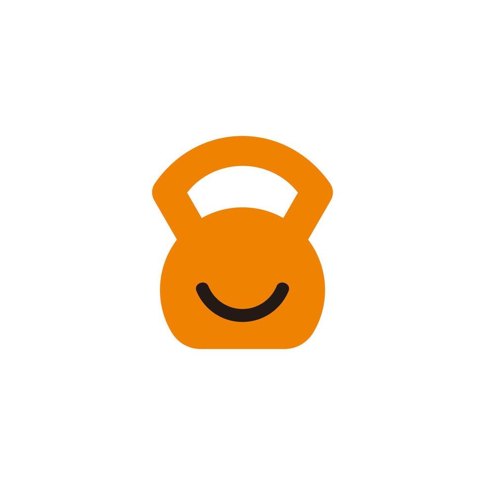 smile kettlebell icon cute symbol icon vector