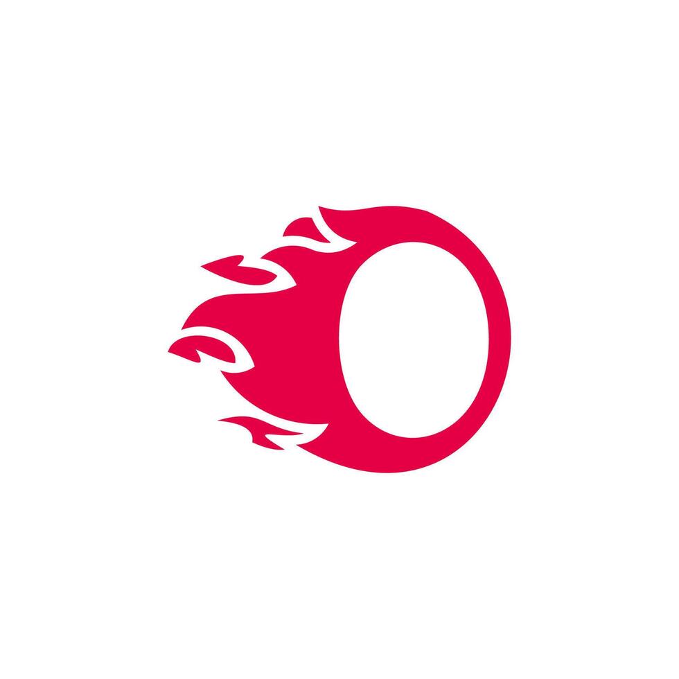 letter d o ring of fire motion run symbol logo vector