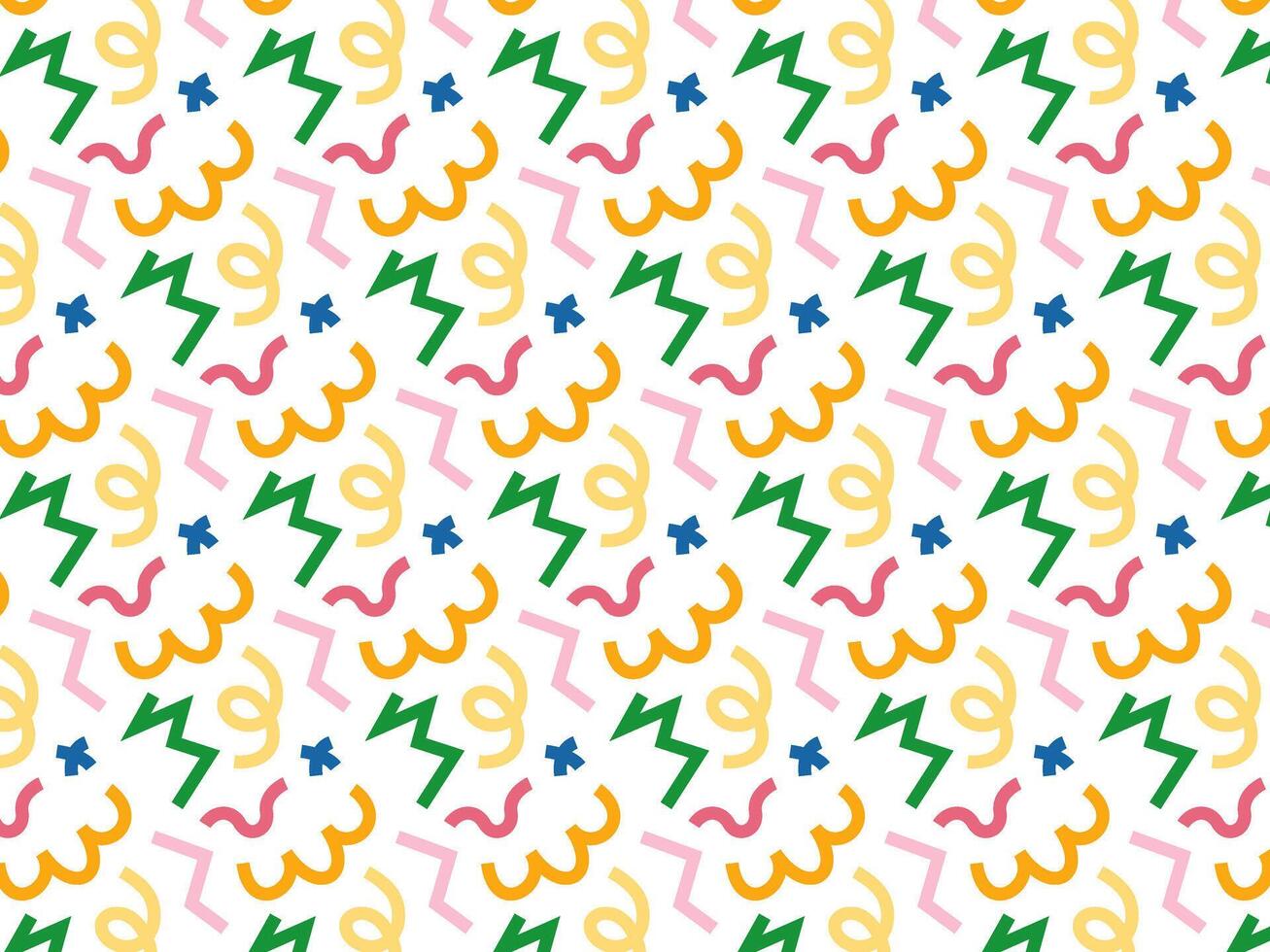 Colorful shapes pattern design vector