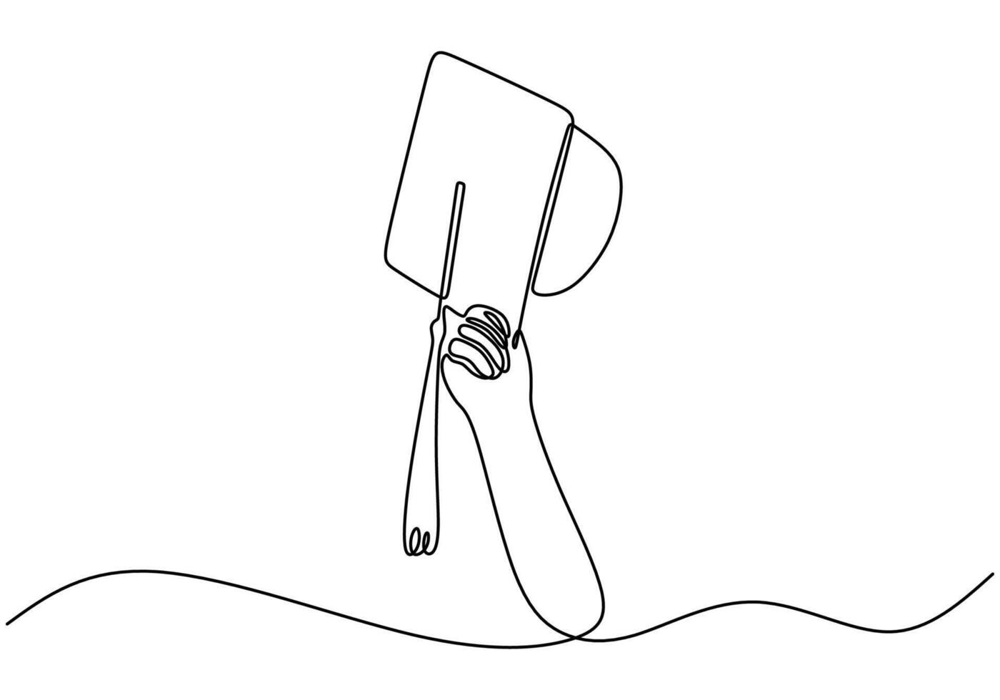 Hand throwing graduation cap drawing. Academic success concept. vector