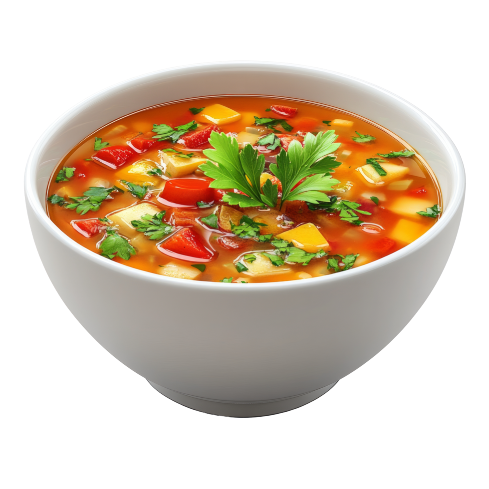 Vegetable Soup In A Bowl, Healthy And Colorful. png