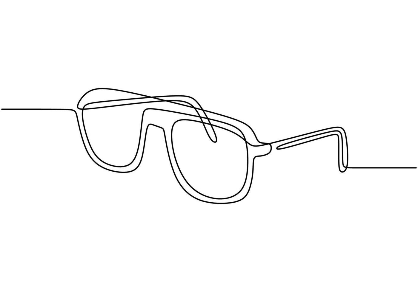 Continuous line drawing of glasses. Minimalist illustration for beauty and fashion. vector