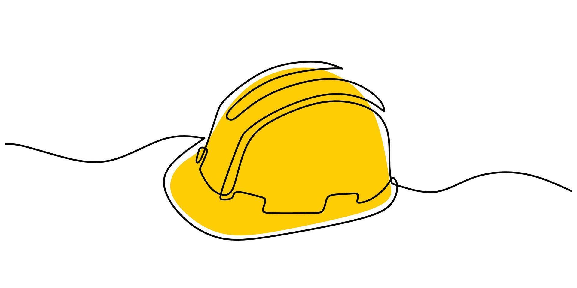 Industrial Safety Helmet Drawing vector