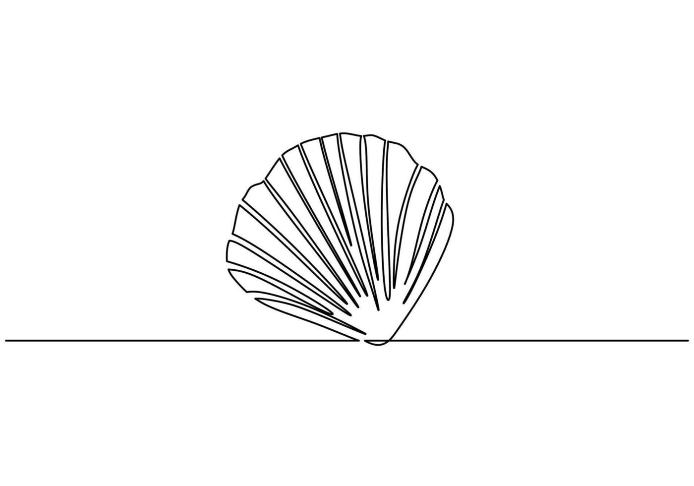 Pearl Oyster Marine Shell Drawing vector