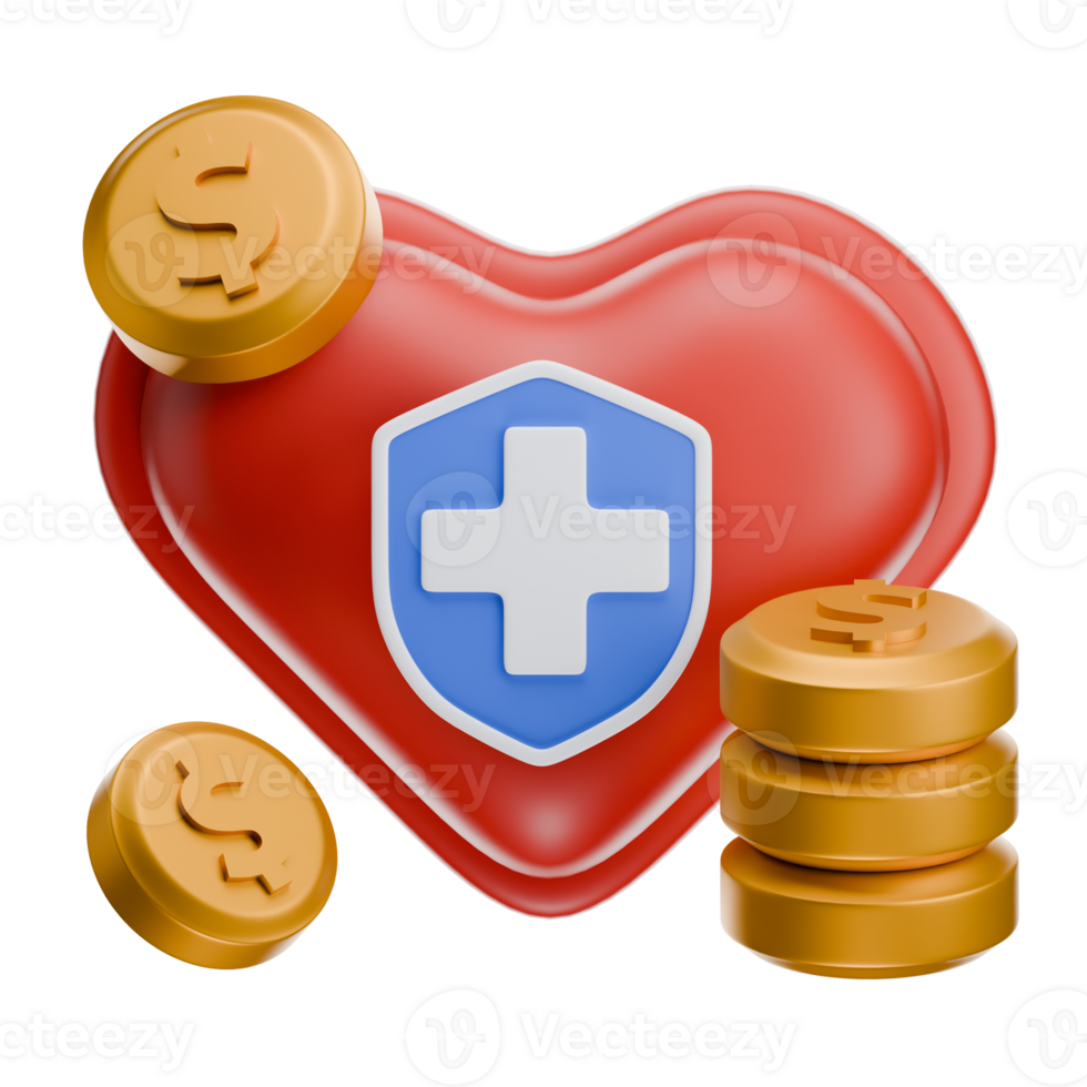 Vaccine Coverage Payment 3D Illustration png