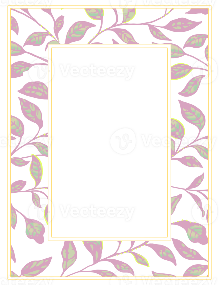 Floral pattern border and frame png