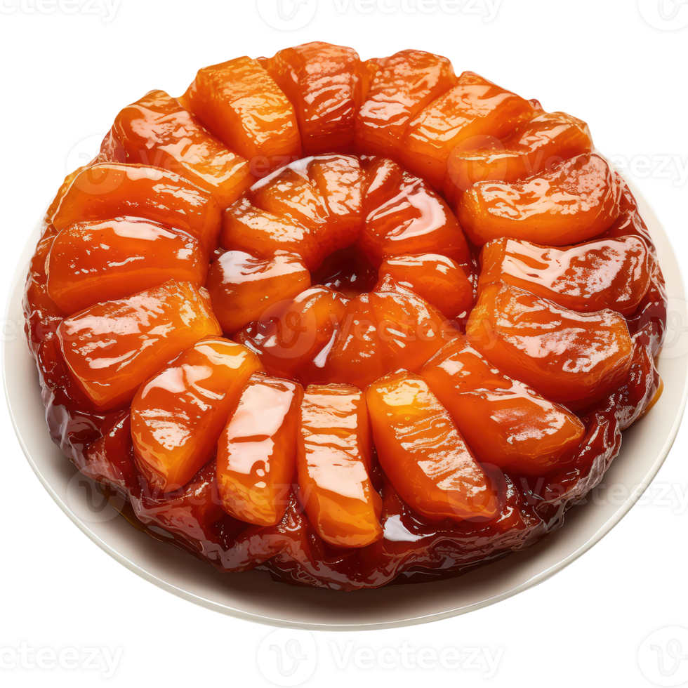 A plate with a cake on it. png