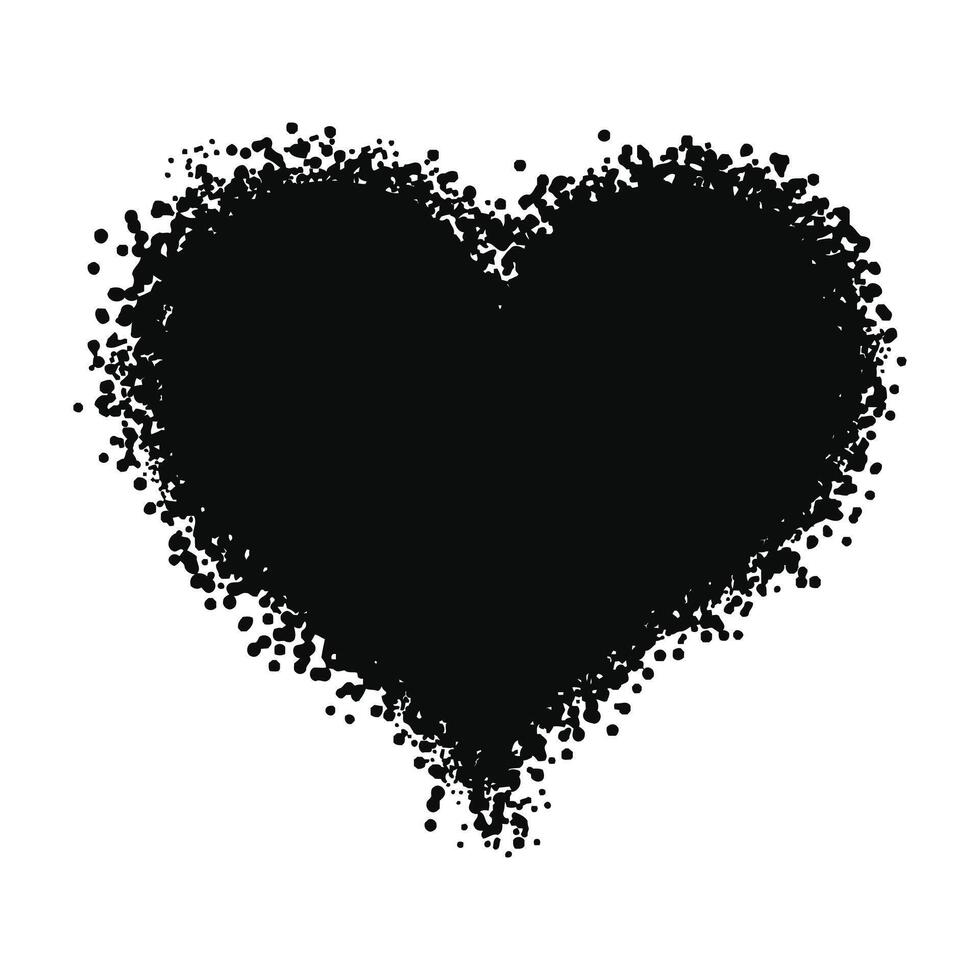 A bold distressed heart symbol of raw love and resilience against all odds on pure white backdrop vector