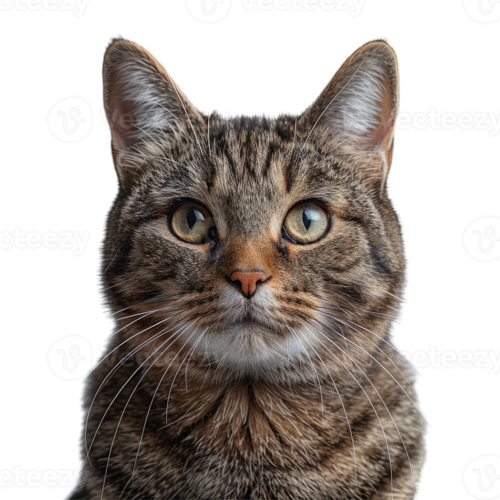 A cat is looking at the camera. png